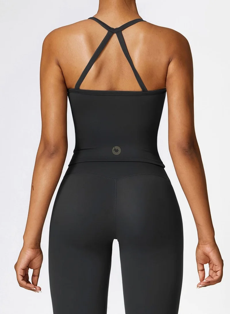 Kawn.yoga  Womens X Back Square Neckline Cami Top for Women | Best Price UAE